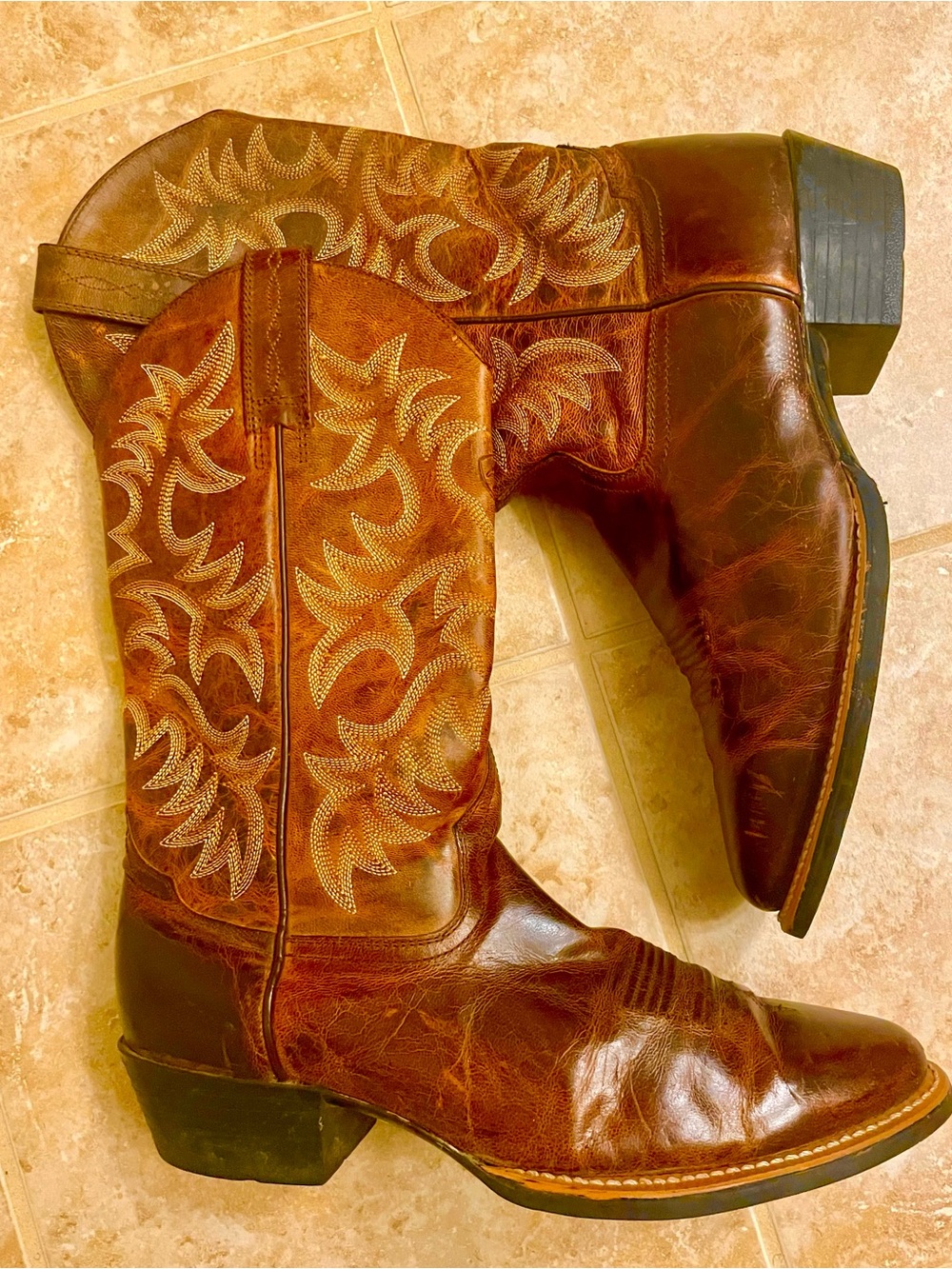 Ariat Brown Leather Western Cowboy Boots